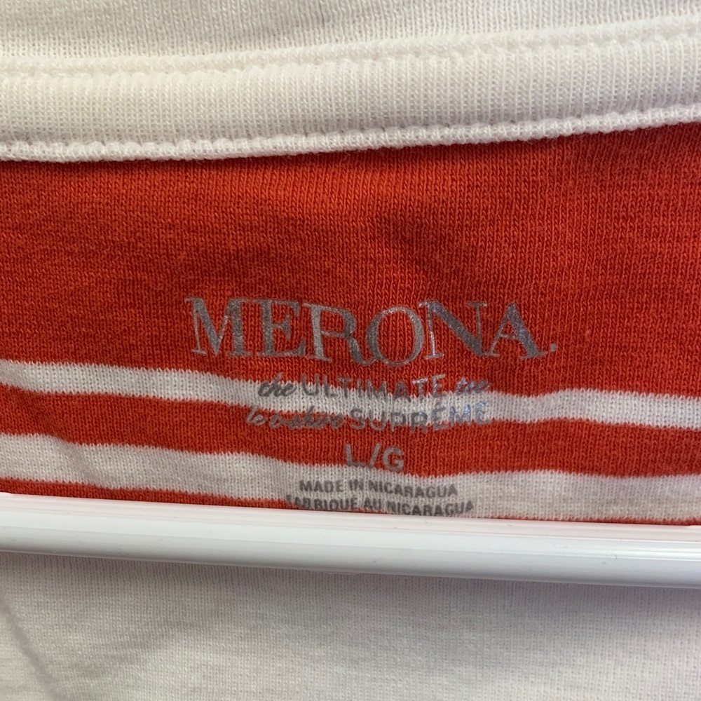 Merona Short Sleeve Tee in Red and White Stripes - Picture 2 of 5